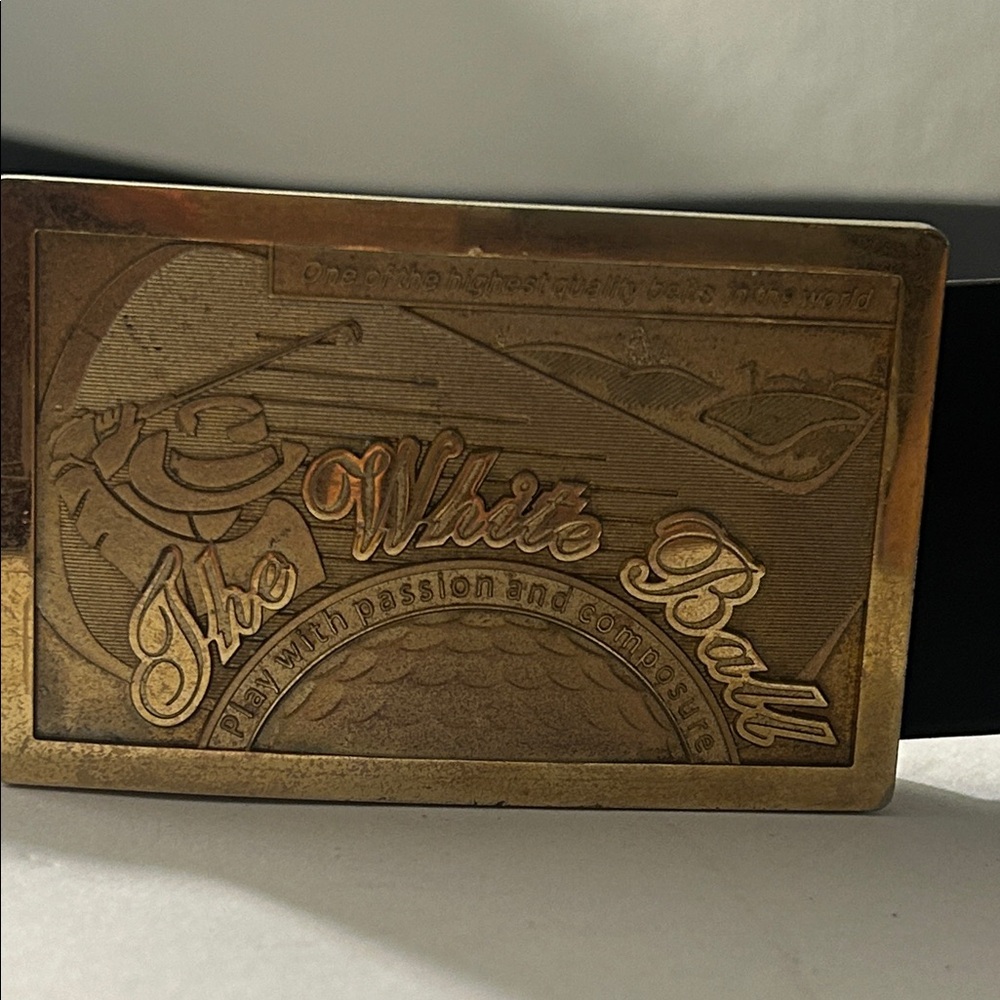 The White Ball Gold Belt Buckle